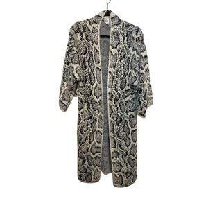 Anthropologie Akemi +‎ Kin Singrid Duster Leopard Print Kimono Womens One Size